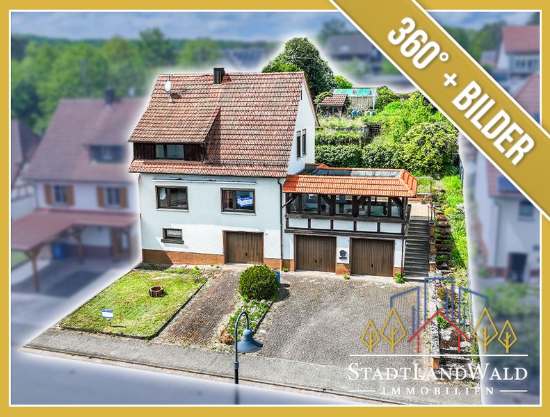 DHH mit Wintergarten, großer Terrasse, 3 Garagen und Garten in Ludwigswinkel